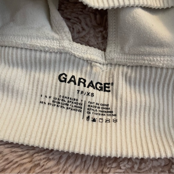 Garage White V Neck Bralette - Picture 5 of 7